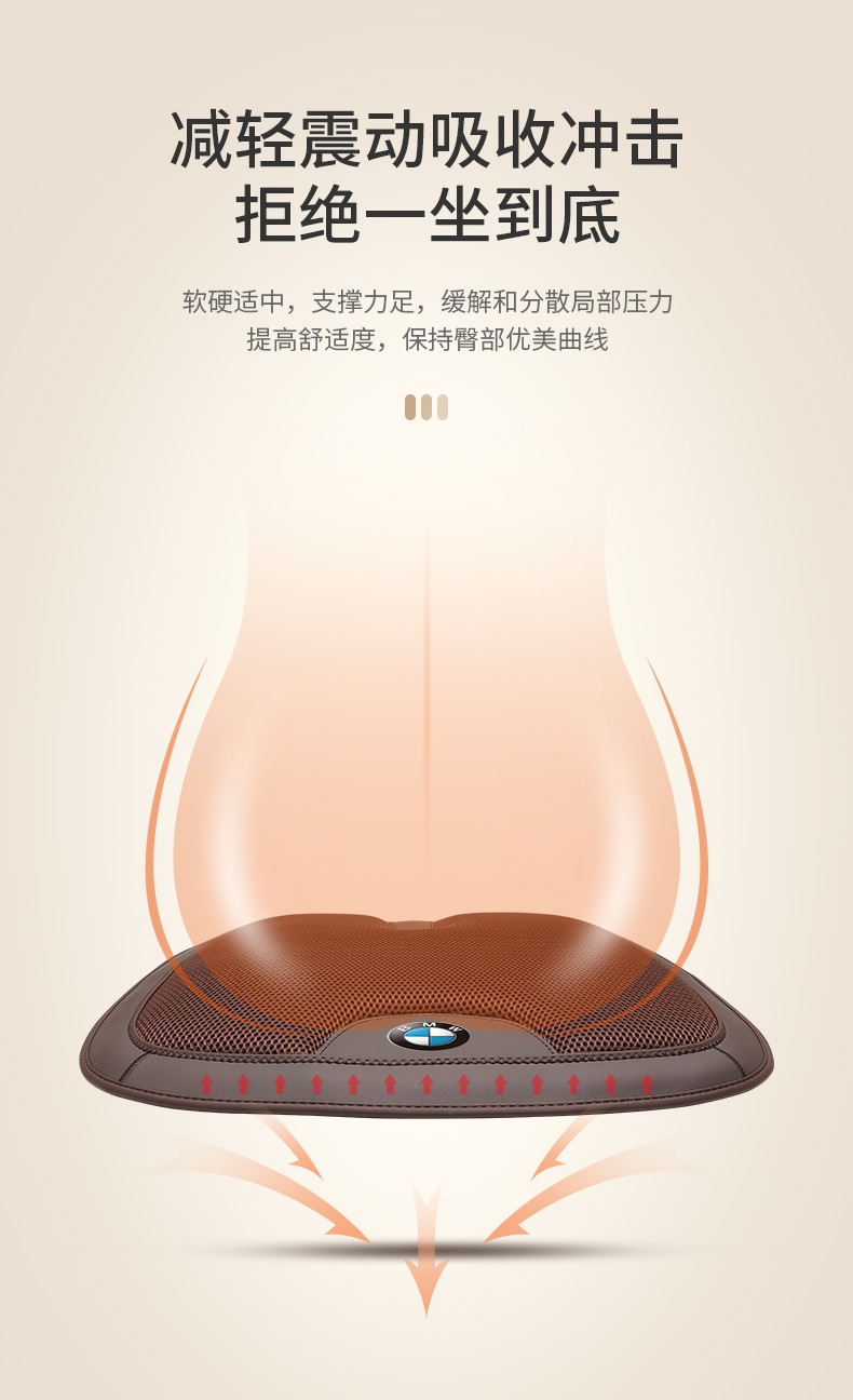 Suitable for BMW new 5 series 3 series 6GTX5X3 summer linen breathable cushion car honeycomb cushion for all seasons