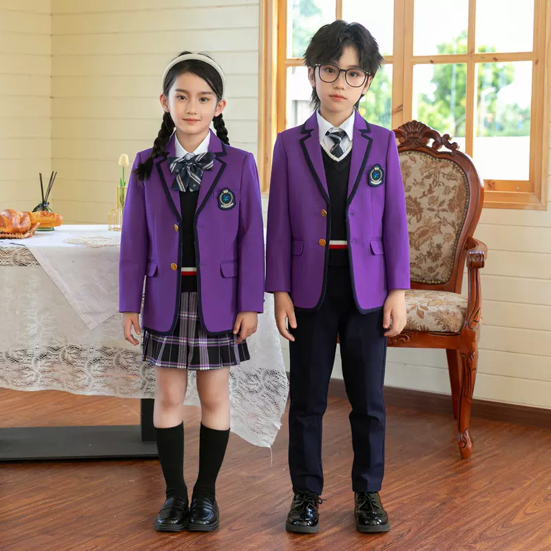 幼儿园园服春秋英伦风套装小学生校服儿童礼服西装班服园服表演服
