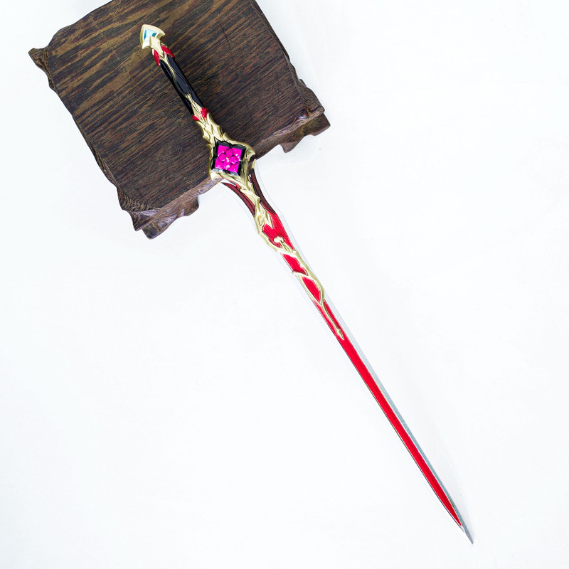 动漫游戏周边 三七剑 金属兵器模型 合金武器摆件 22cm 未开刃|undefined