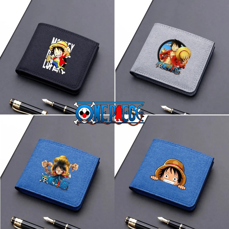 Hot Selling One Piece Cartoon Print Short Wallet Zipper Wallet