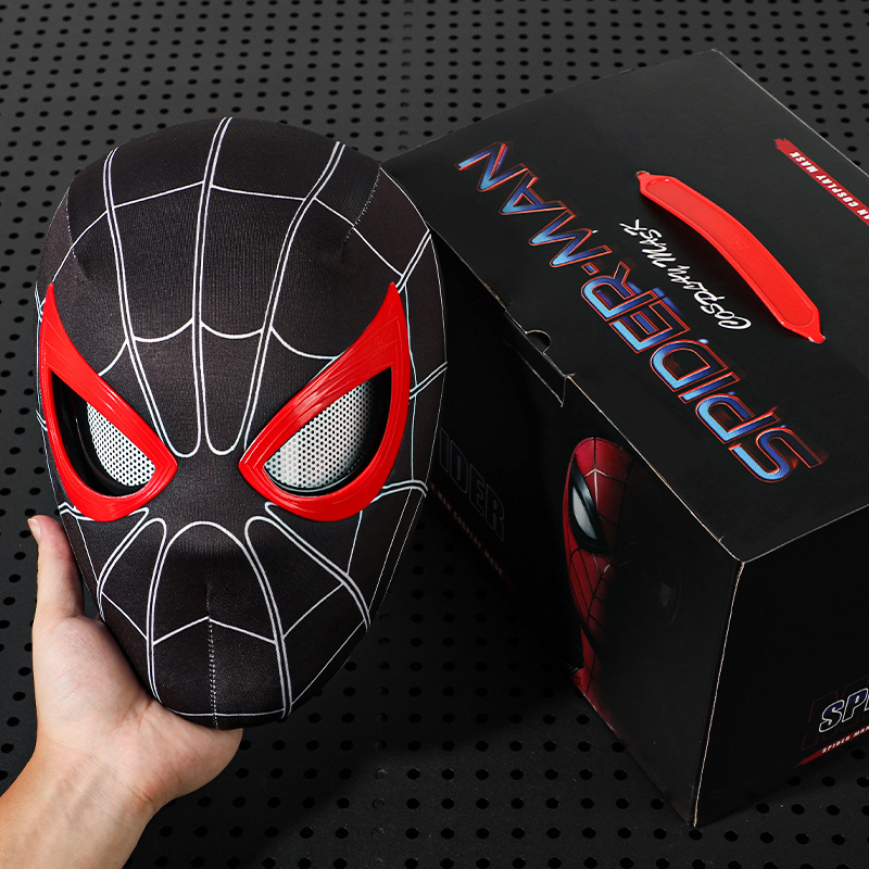 ハロウィンスパイダーマンヘッドギアアイ可動タッチ発光cosマスク電気ライトマスク子供のおもちゃ|undefined