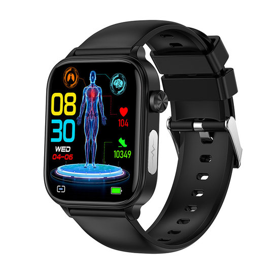 Et570 Smart Watch Heart Rate Body Temperature Bluetooth Call Stopwatch Calculator Step Counting Sports Watch Cross-Border New Model