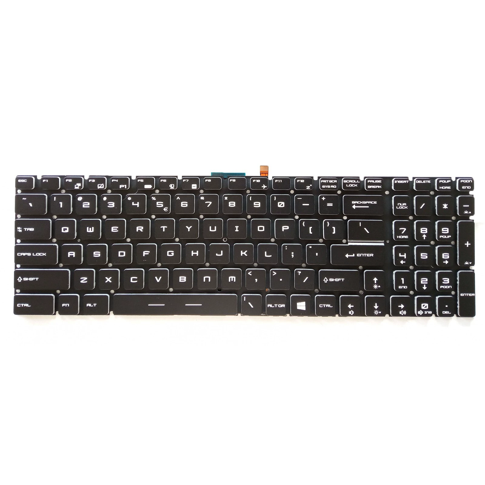 Замена клавиатуры ноутбука (MSI) GE62/GL60/GP62/GE72/GL62 с подсветкой, раскладка US или RU, бело-красные акценты