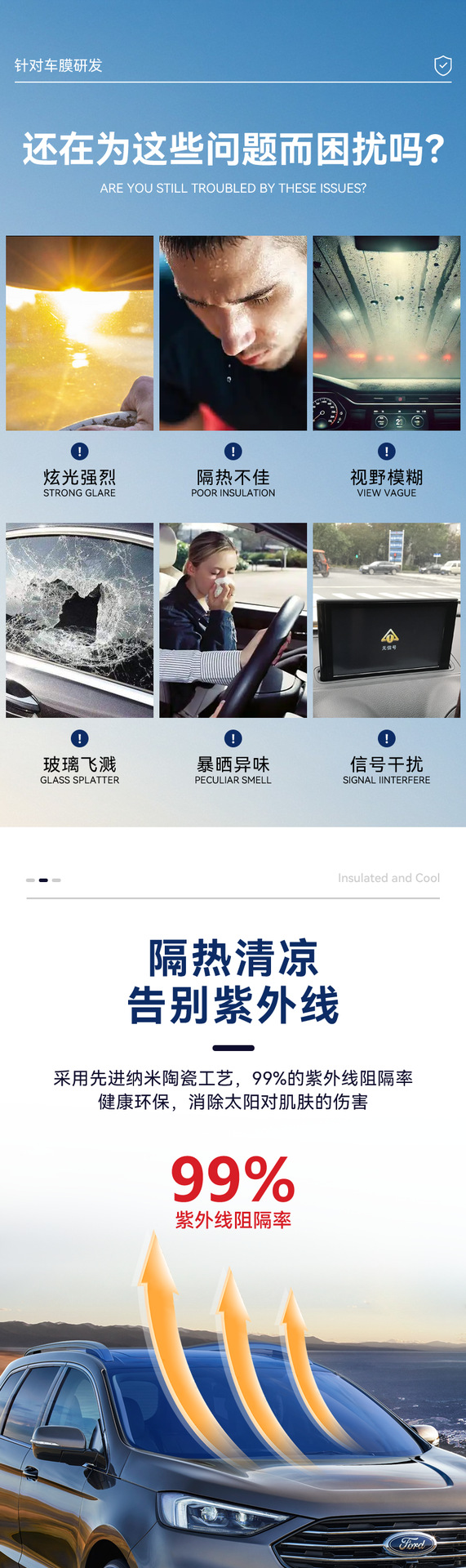 Single Silver Magnetically Controlled Reflective Solar Film Car Film Heat Insulation Sun Protection Explosion-Proof Car Window Factory Direct Cross-Border E-Commerce