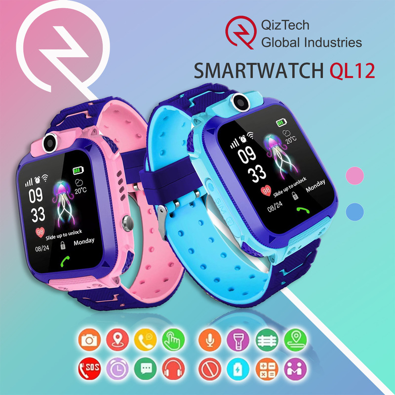Cross-Border Q12 Smart Children's Watch with Gps, Waterproof, and Phone Features, Can Insert Sim Card, Children's Phone Watch