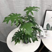 新品上架落地装饰桌面摆放仿真植物盆景绿植盆栽套装龟背叶带盆