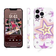 紫色五角星苹果15promax手机壳16pro女生iPhone17保护套air菲林14