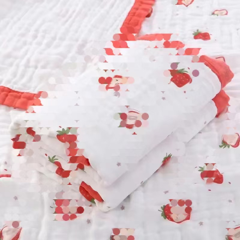 두꺼운 8겹 챙이 넓은 딸기 110*110cm