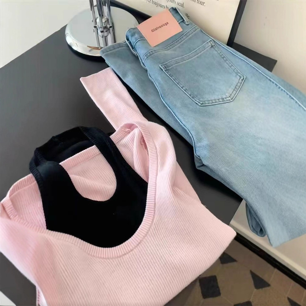 Fake Two-Piece Contrasting Color Layered Long-Sleeved Knitwear for Women 2025 New Pink Top Early Autumn Atmosphere Wear
