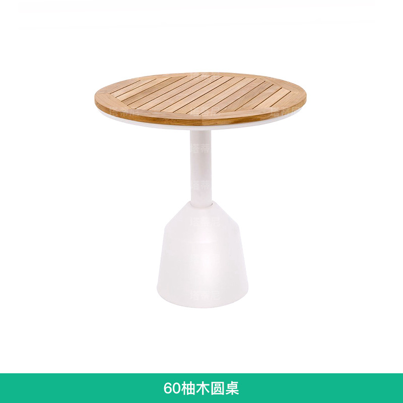 Conjunto de mesa y sillas de ratán para patio y jardín, mesa redonda impermeable y resistente al sol para balcón, muebles de aleación de aluminio. image 9