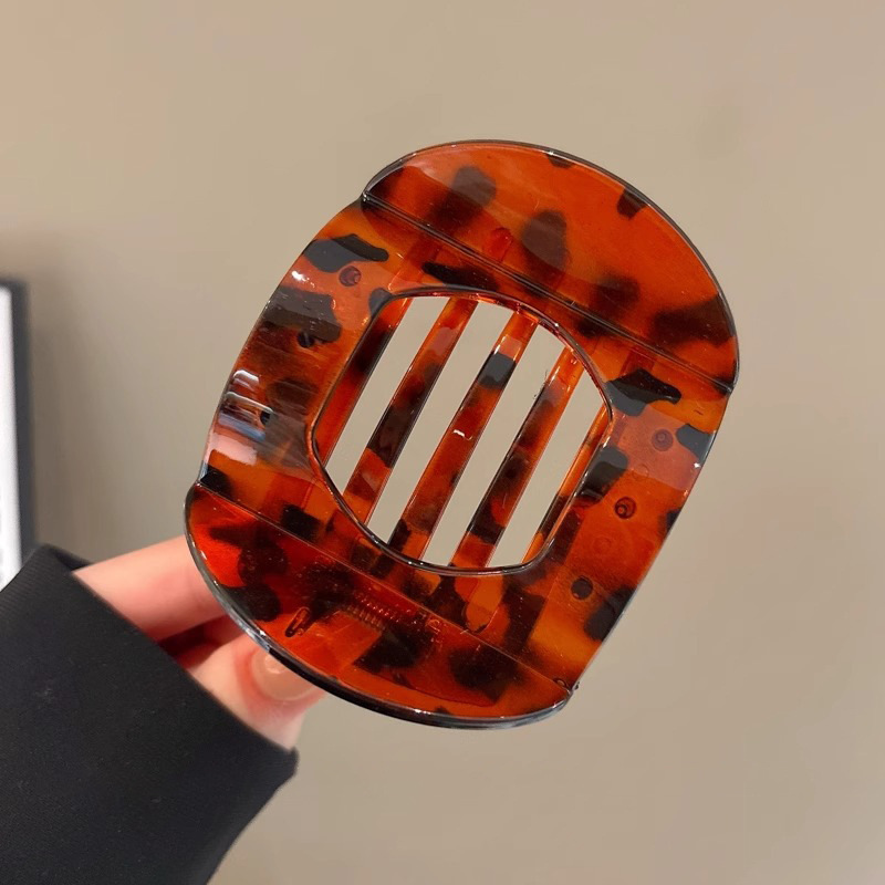 Clip de agarre de arco de cabeza sin pellizco para mujeres cabello grande más tarjeta de cabello de boca de pato sensación de alto nivel de cabeza trasera clip de cabello tocado