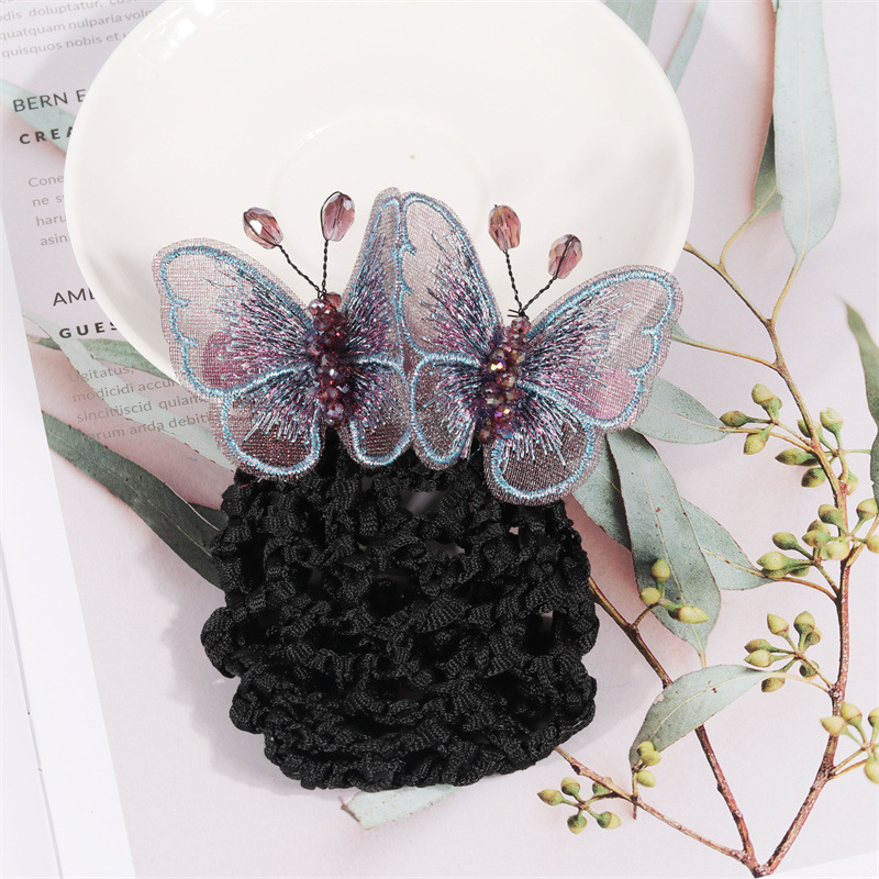 2023 nueva moda pelo roto artefacto pelo neto horquilla Cola de Caballo clip elegante retro francés mariposa horizontal Chuck clip superior