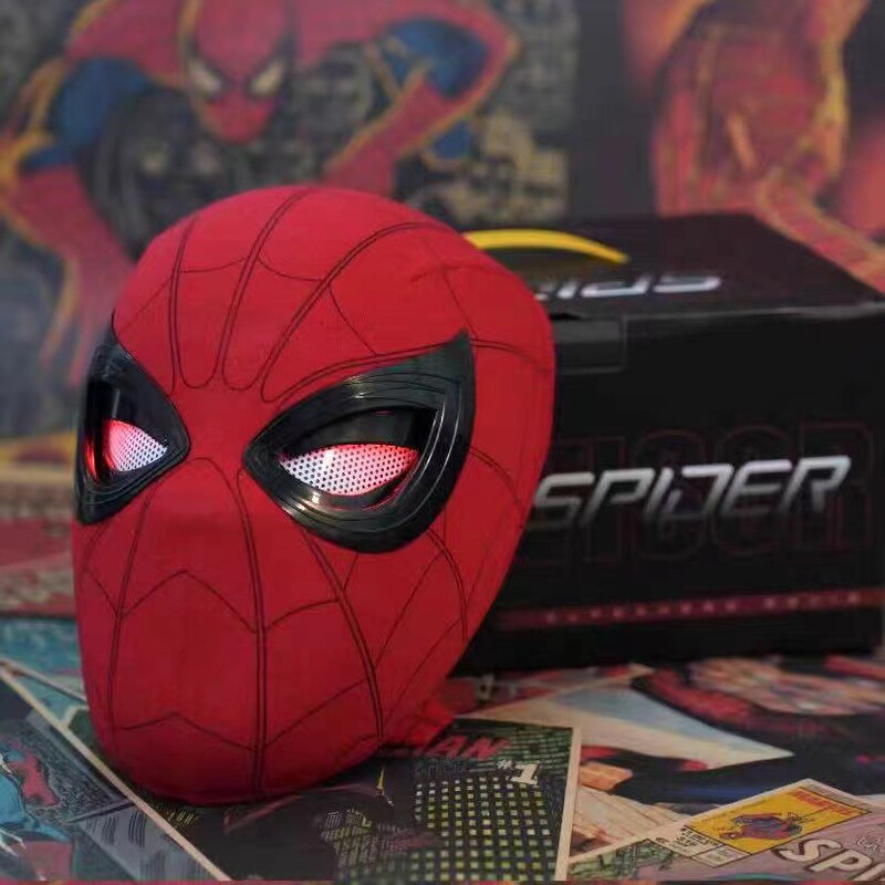 Spider-Man Headgear with Movable Eyes, Fully Electric Cosplay Blinkable Mask Helmet, Authentic Miles Morales Hat Spider-Man Headgear with Movable Eyes, Fully Electric Cosplay Blinkable Mask Helmet, Authentic Miles Morales Hat