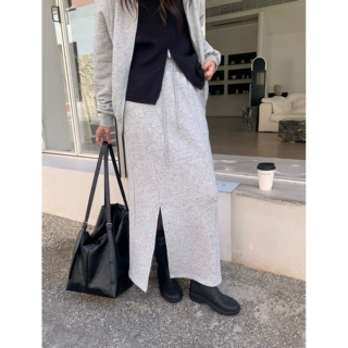【特价不退不换】原156 COMOS CMS 松抽绳侧开叉直筒包臀255286
