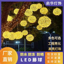 led藤球灯节日装饰灯户外圆球灯景观灯挂树球灯街道户外亮化彩灯