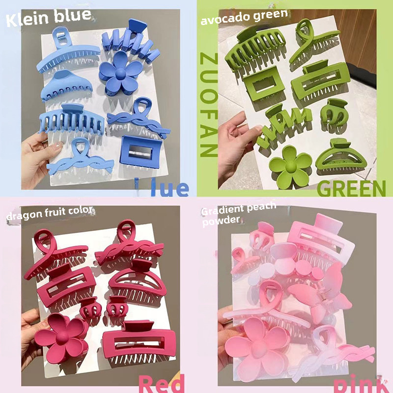 Zomer Explosies Kleur pak Grijp Clip Grote Eenvoudige Haarspeld Vrouwen Achterkant van het Hoofd Haarspeld High-end Shark Clip Hoofddeksel_voghion.com