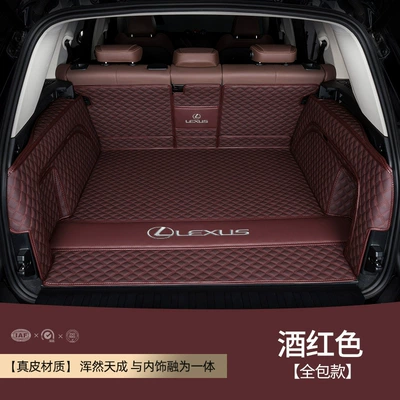 Trunk Mat rx350h es 200 - leather-wine-red-all-inclusive-embroidery-car-logo-stable-fit-other
