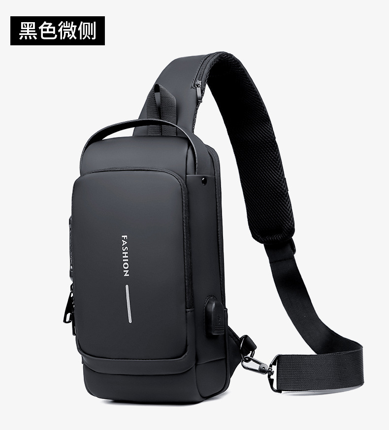 Men's Chest Bag Password Lock Anti-theft Cycling Bag Casual Outdoor Running Travel Waist Bag Shoulder Crossbody Sports Backpack