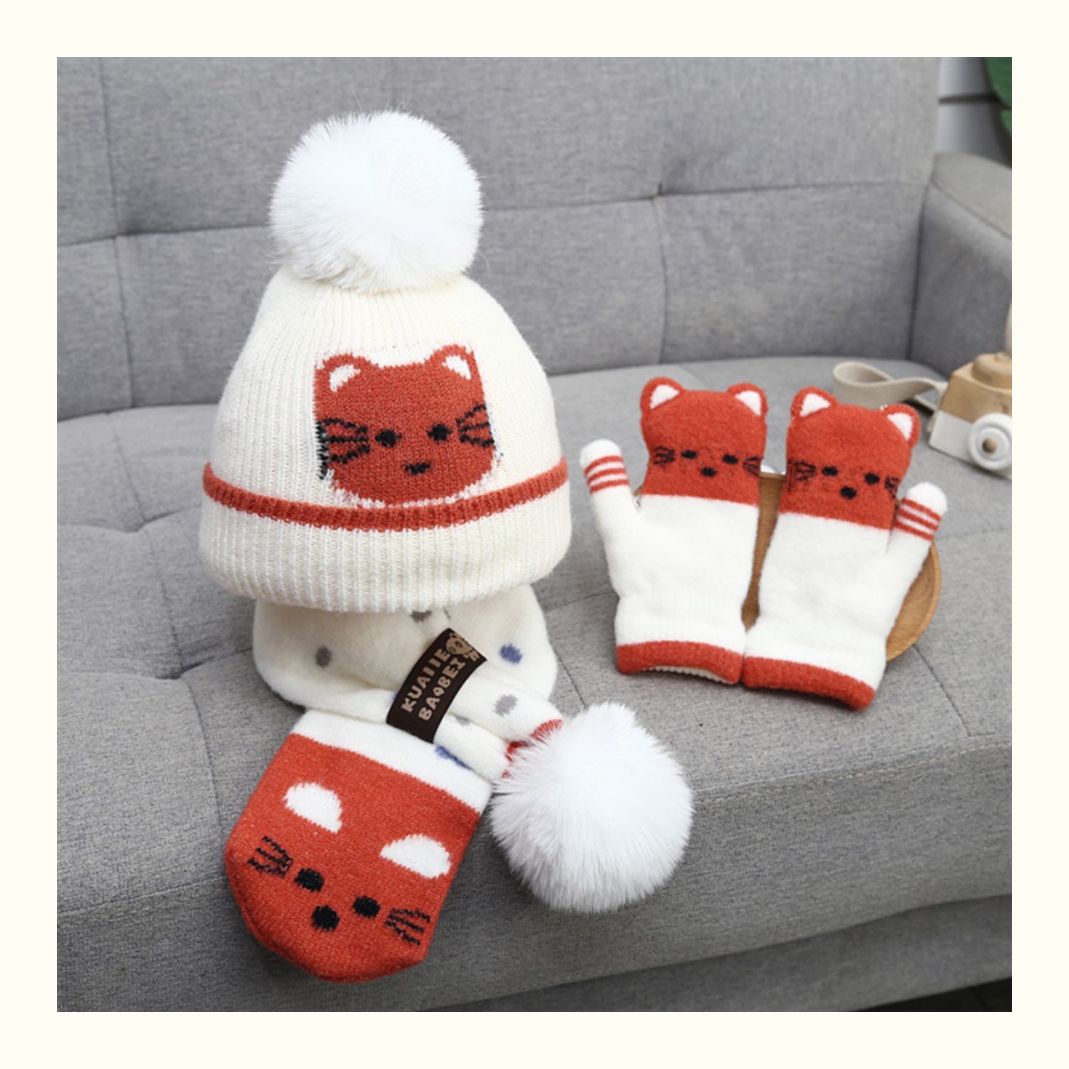 Kid's Cartoon Style Cute Cartoon Wool Cap display picture 5