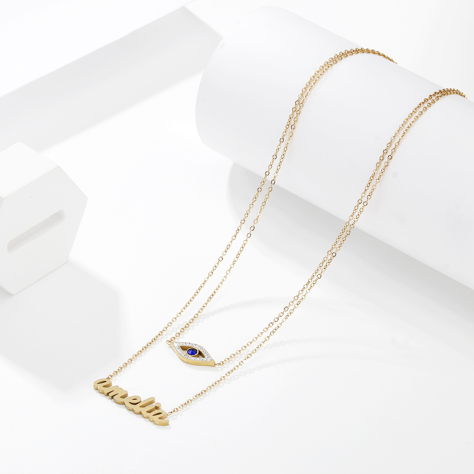 Modern Style Geometric Titanium Steel Necklace Plating Stainless Steel Necklaces