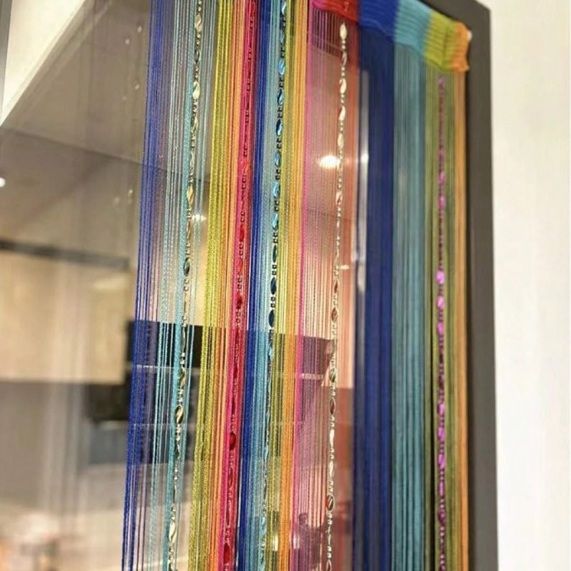Cross-Border Hot-Selling Product 1*2 Ribbed Bead String Curtain, Encrypted Partition Door Curtain, Decorative Window Curtain, Living Room Partition Tassel String Curtain Cross-Border Hot-Selling Product 1*2 Ribbed Bead String Curtain, Encrypted Partition Door Curtain, Decorative Window Curtain, Living Room Partition Tassel String Curtain
