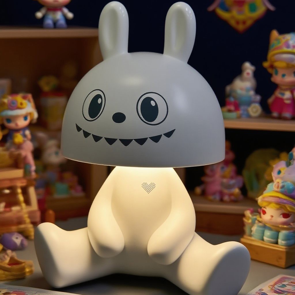 Conejo violento con altavoz Bluetooth lámpara de escritorio táctil lámpara de noche cálida lámpara de escritorio compañero de sueño lámpara de noche encantadora práctica