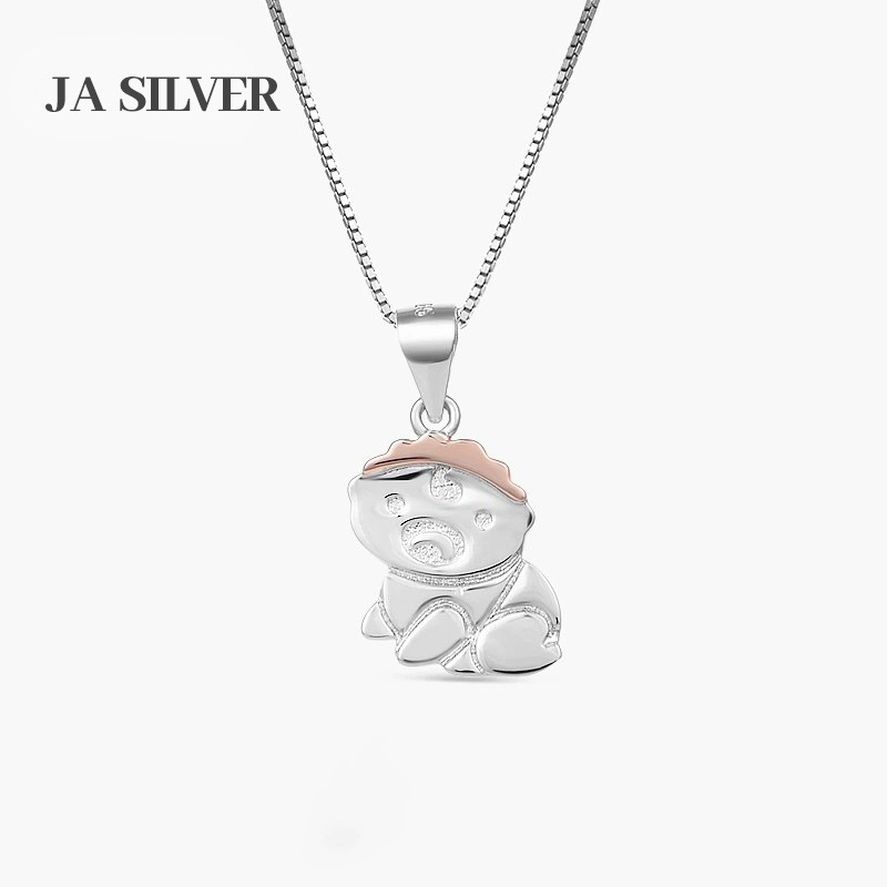 Jiaojia S925 plata esterlina colgante bebé nicho de diseño de color separado colgante de plata galvanizado un colgante de cabello