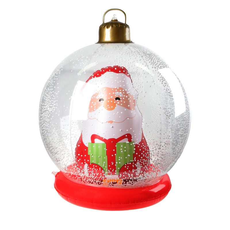 国境を越えた新しいクリスマス装飾品祝日屋外庭園配置漫画透明PVCインフレータブルクリスマスボール|undefined