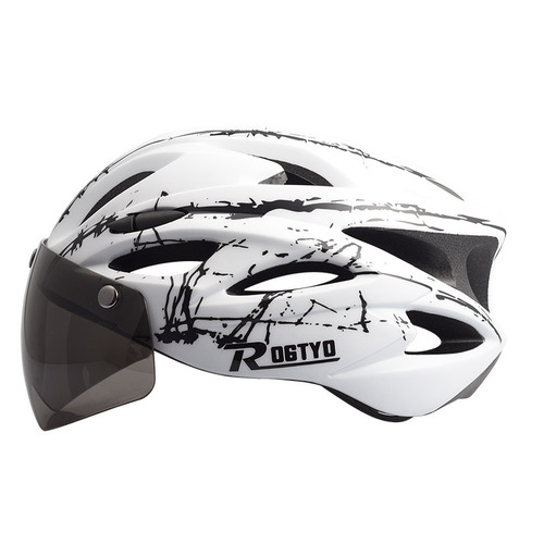 Bicycle helmet one-piece helmet magnetic suction windproof lens helmet glasses integrated hat cycling equipment accessories