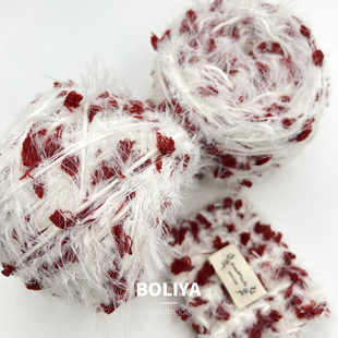 boliya wool ball rose rain pear cloud diy handmade hand mixed thread crocheted scarf bag clothes card wire