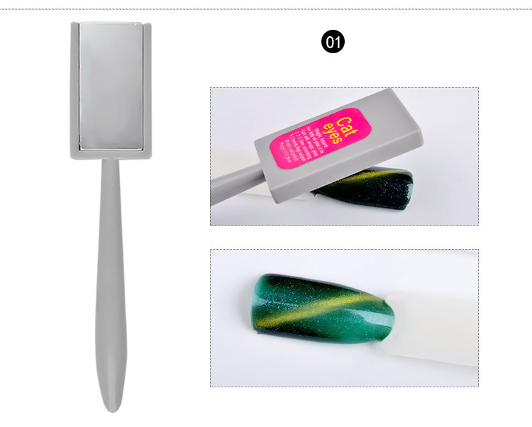 Princesa espesó el imán del ojo de gato con el pegamento del ojo de gato de QQ/el imán mágico del ojo de gato del polvo 3D del ojo de gato con la manija