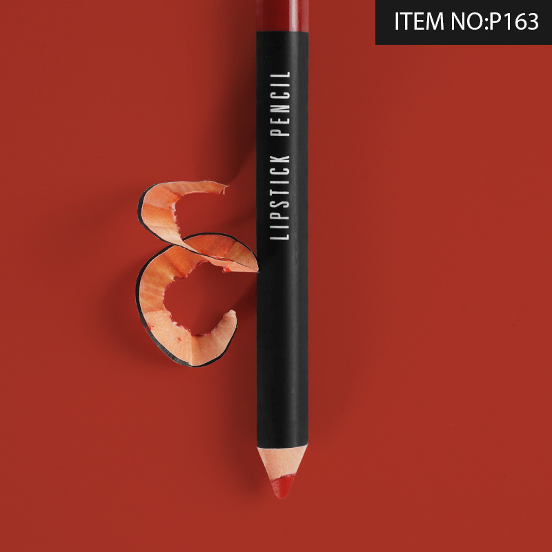 menow non-stick cup 12cm thick wooden stick lipstick matte hook Lip liner pen P163 with pen sharpener undefined