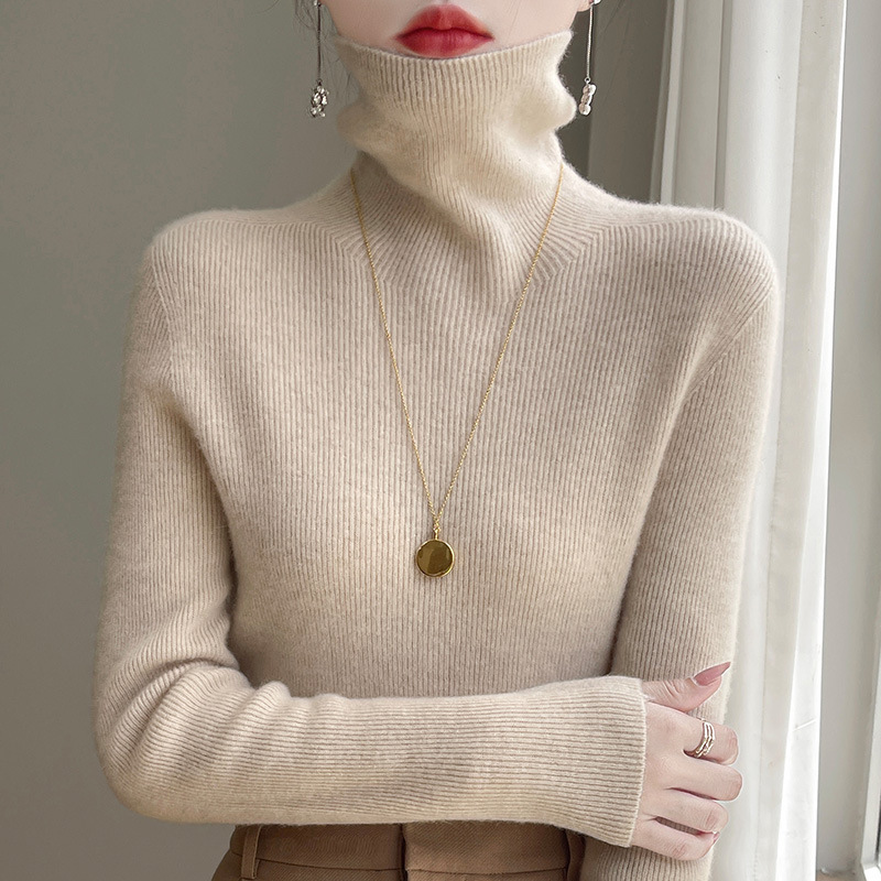 Andy Velvet Inner Layer Slim Fit 2025 Cross-Border New Knitwear Ready-To-Wear Base Layer Autumn and Winter Turtleneck Sweater for Women