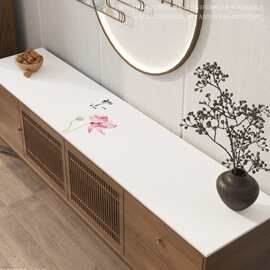 新中式电视柜台面保护垫桌布免洗防油防水玄关桌垫鞋柜垫餐边柜垫