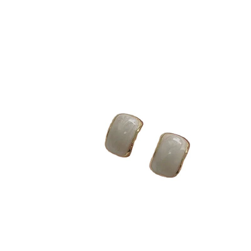 Ретро эмаль, универсальные серьги, французский стиль, простой и элегантный дизайн