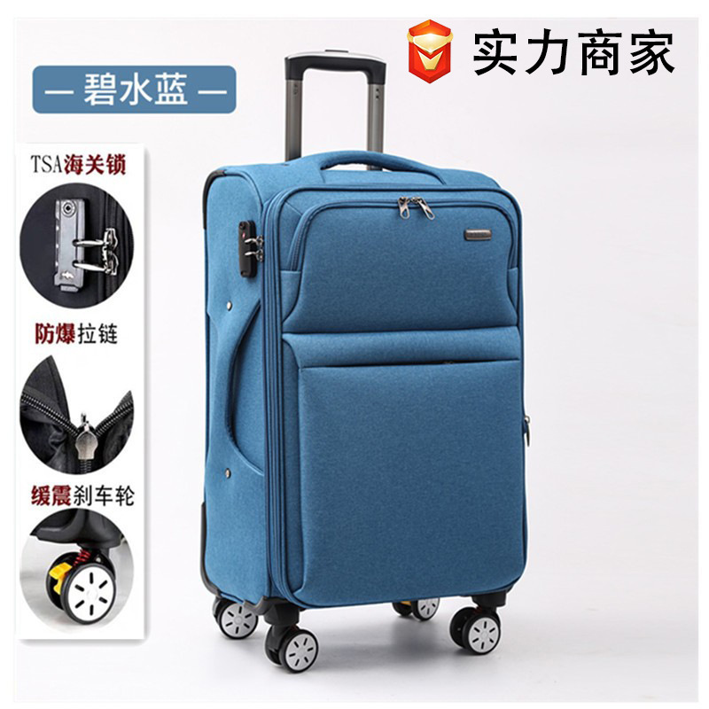 Oxford Cloth Trolley Suitcase 20inch Password Lock Suitcase 24inch Travel Luggage with Silent Universal Wheels 28inch Large Capacity