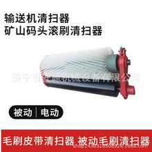 甘肃清扫器刮料器  带宽650电动滚刷清扫器  皮带毛刷清扫器