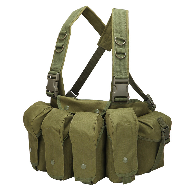 Chaleco de cinturón militar fan AK colgante de pecho equipo de transporte de combate chaleco de desmontaje rápido con bolsas de accesorios chaleco táctico