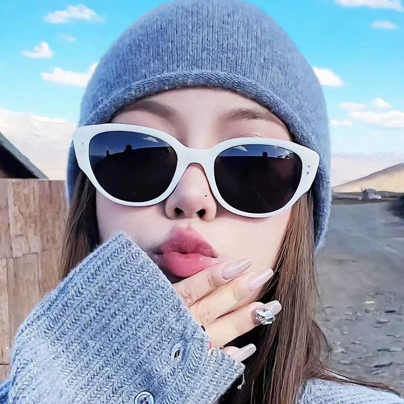 Ретро fashion очки солнцезащитные, очки, кошачий глаз, коллекция 2023 года, стиль высшего качества