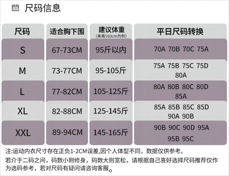 8110尺码表