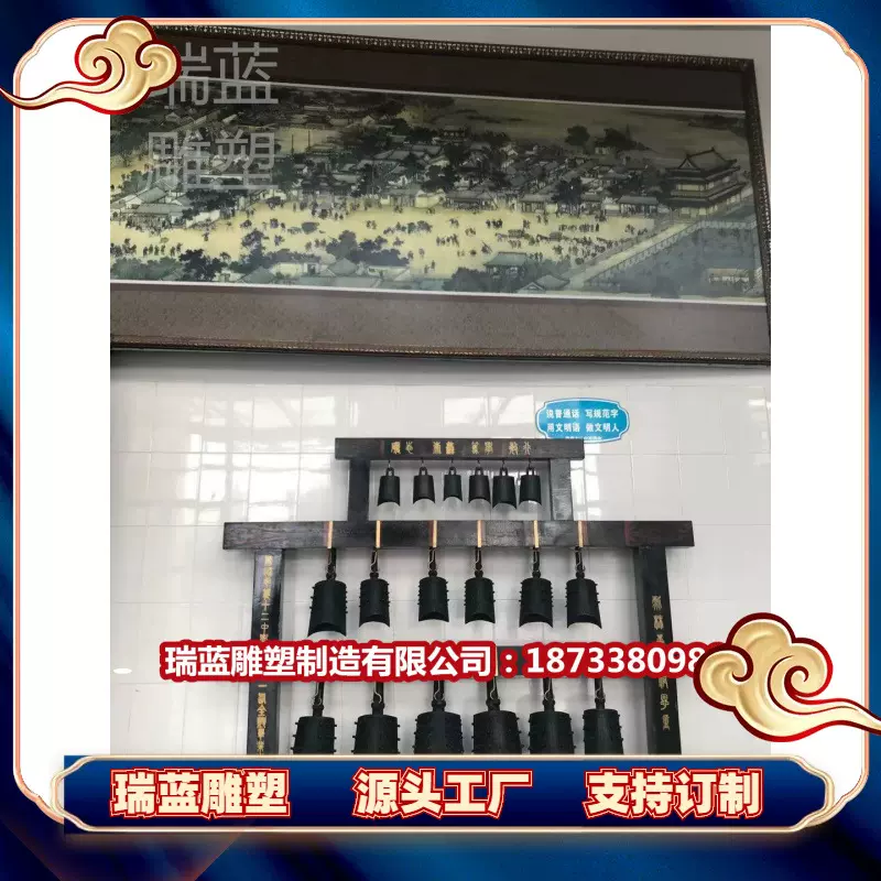 瑞蓝青铜器仿古摆件双层曾侯乙编钟古 代乐器兵马俑编钟批发