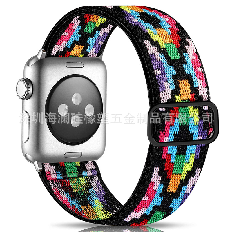 Adecuado para Apple correa de reloj iwatch8 Apple correa de reloj hebilla elástica correa de reloj de nylon