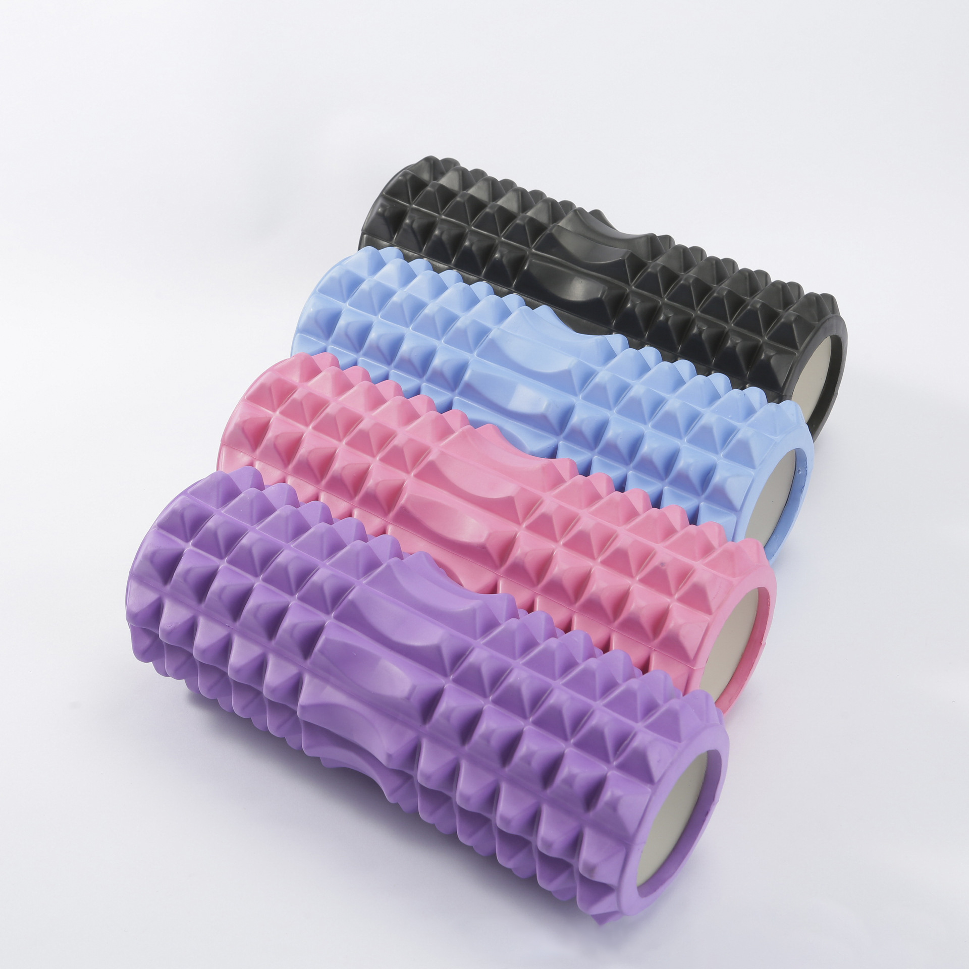 EVA Foam Roller Wolf Bar Fitness Massage Stick Muscle Relaxer Home Use Back Rolling Langya Bar Hollow Yoga Pole