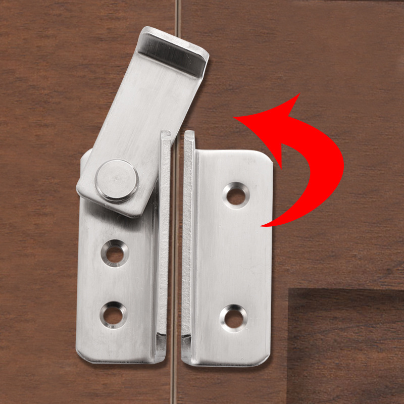 Stainless Steel Thickened Padlock Door Latch with Lock Hole – Anti-Theft Security Buckle for Doors and Windows, Steel Manufacturer Wholesale