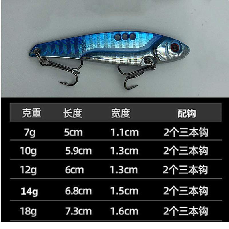 Sinking Metal Blade Baits VIB Baits Fresh Water Bass Swimbait Tackle Gear