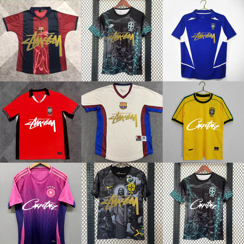 2425 European Cup Short-Sleeved Jerseys Italy Germany Japan Brazil Internet Celebrity Design Patterns Available for Cross-Border Shipping