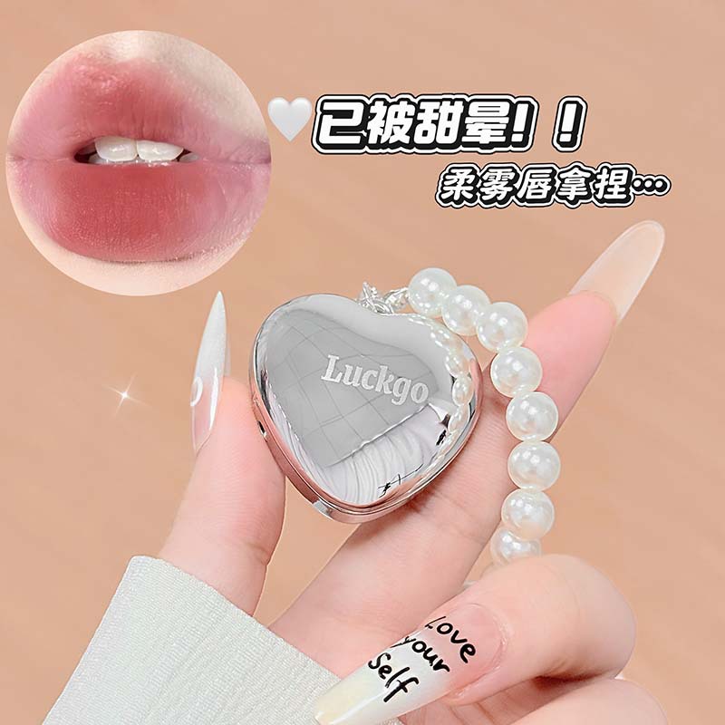 LUCKGO Crystal Love Lips Frost Soft Mist Matte Lip Density Color Transfronterizing Natural image 5