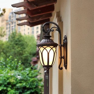 Outdoor Waterproof Wall Lamp Corridor European Style Retro Balcony Exterior Wall Lamp Outdoor Retro Villa Garden Gate Garden Lamp