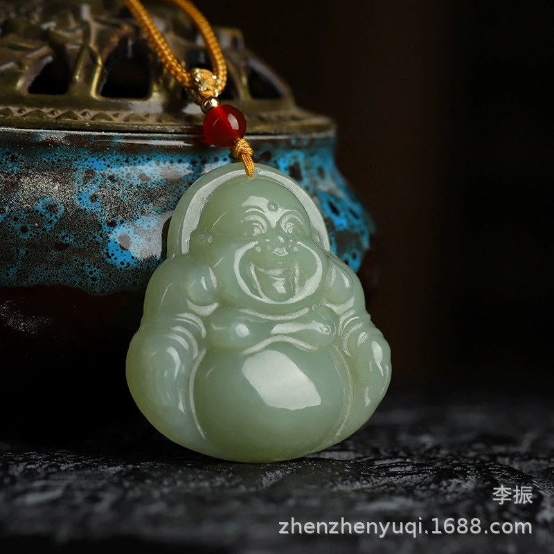 Pendant jade, Buddha, necklace
