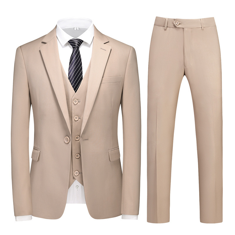 Foreign trade men's suit suit three-piece best man's suit performance suit groom's wedding dress Group suit suit in stock